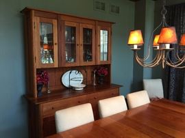 Room & Board solid wood sideboard with hutch