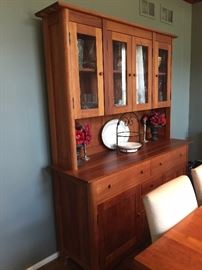 Room & Board solid wood sideboard with hutch