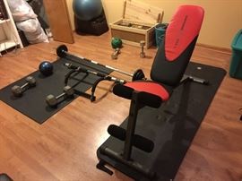 Lots of workout equipment available