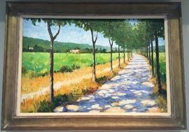 Marcel Gatteaux, 1962-, "Path Through Vines", Oil, 24"x36".