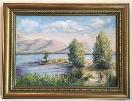 Signed Henrietta, Oil, 10"x14".