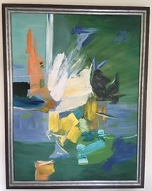 Unsigned Abstract Oil, 48"x36".