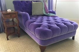 What Fun! Deep-Diamond Tufted, Passionate Purple Chaise