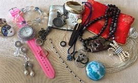 Rare Cut Steel, Sterling, Lalique-Style Glass, Early 20th Century Necklace and  Other Fine Jewelry 