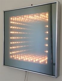 Vintage 1970's, Infinity Mirror Illusion in the Style of Curtis Jere