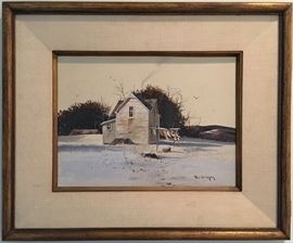 Ray Swanson, 1937-2004, "A Winter Monday Morning", 11"x14.