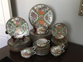 Famille-Rose, Chinese dishes, from the estate of Sidney Greenstreet (1879-1954), famed British Actor (Casablanca, Maltese Falcon)