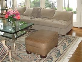 Century Leather Ottoman