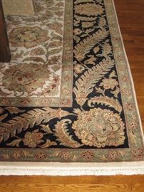 Close up of one of the handmade Oriental rugs