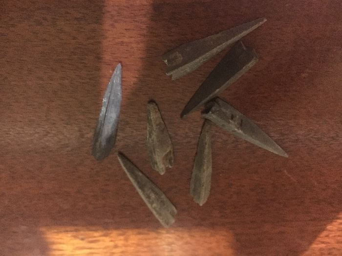 Ancient trilobate arrowheads. $10 each.