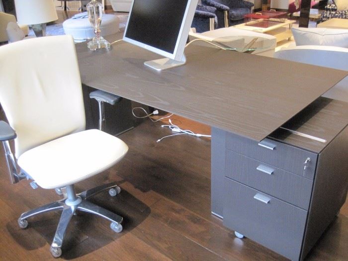 Office Desk by Tuohy.  Desk Chair by Knoll.