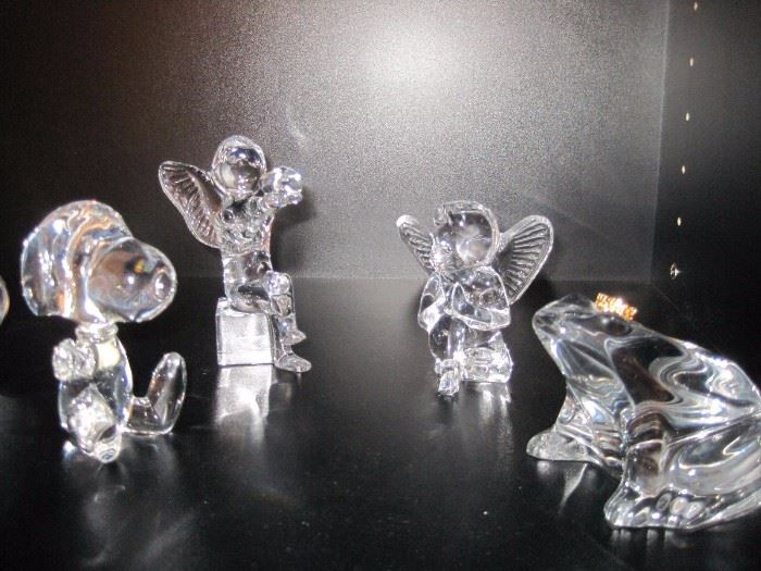 Baccarat, Steuben & Swarovski crystal.