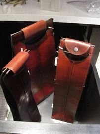 Leather Wine Bags.