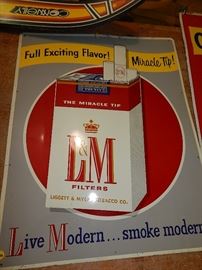 Vintage advertising signs, Michigan Peat, Coca Cola, Tobacco, Chesterfield, Soda, petroliana