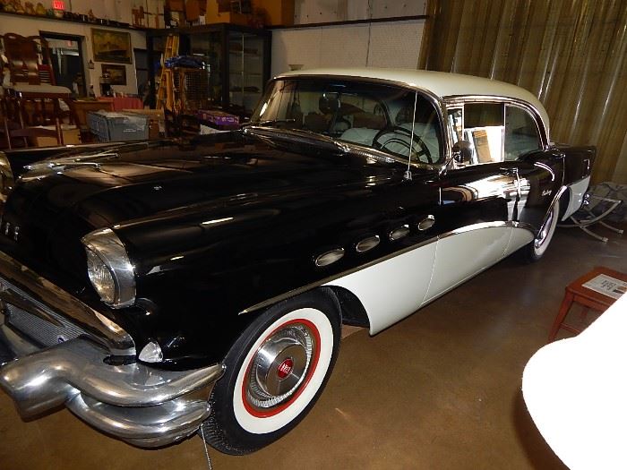 1956 Buick Century, 322 V-8, white leather interior, lots of restoration work with documentation, a local show car from Norfolk, VA