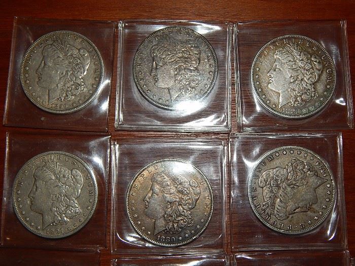 Morgan & Peace silver dollars