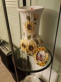 Sunflower vase, made in Italy