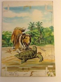 Painting on artist board. 15 in x 21.5 inm