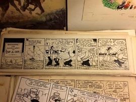 6.25in x 21in. Approximately 50 various comic strip panels