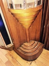 RARE 1930's Art Deco Telechron Cocktail Glass Lighted Floor Clock