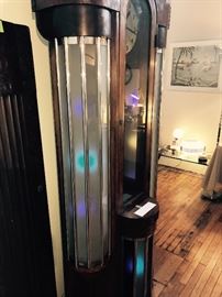 RARE 1930's Art Deco Telechron Cocktail Glass Lighted Floor Clock