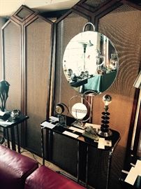 American Art Deco Console Table With Mirror By Wolfgang Hoffmann For Howell Company