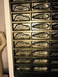 Art Deco Anton Reiche - Germany Chocolate Bar Mold ~ Cars, Blimps, Ships And Trains