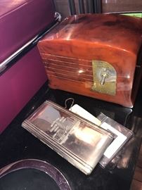 Chicago Worlds Fair 1933-1934 Cigarette Case ~ Amber Bakelite General Ozone Air Filter