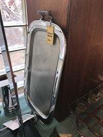 Manning Bowman Art Deco Chrome And Bakelite Serving Tray