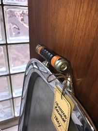 Manning Bowman Art Deco Chrome And Bakelite Serving Tray