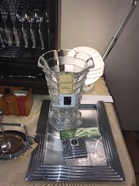 RARE Art Deco Revere Manhattan Candle Holder And Tray