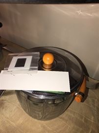 Manning Bowman Yellow Bakelite And Chrome Ice Bucket