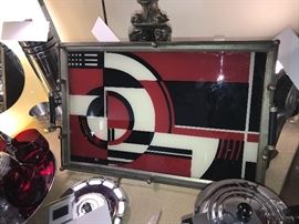 Art Deco Red White And Black Pattern Serving Tray ~ On Cover Of The Affordable Art Deco Book