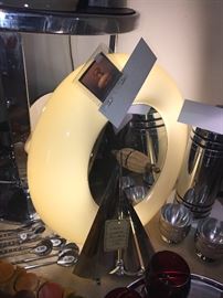 Art Deco Custard Glass And Mirror Light Fixture