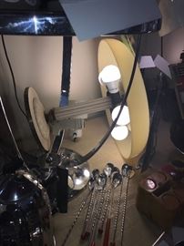 Art Deco Custard Glass And Mirror Light Fixture