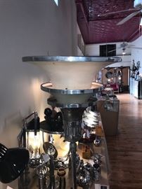 Art Deco Triple Cone Torchiere Floor Lamp