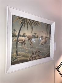 Vintage 1950's Turner Flamingo Art
