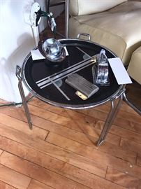 1930's Art Deco Donald Dohner Westinghouse Micarta Tray On Chrome Stand