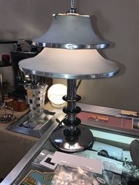 Art Deco Reverse Torchiere Table Lamp By Walter Von Nessen