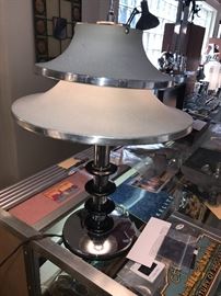Art Deco Reverse Torchiere Table Lamp By Walter Von Nessen