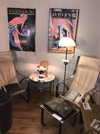 Art Deco Machine Age McKay Craft Sling Chair And Ottoman