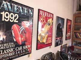 Assorted Auburn Car Posters