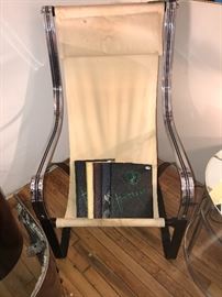 Art Deco Machine Age McKay Craft Sling Chair And Ottoman