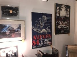 Assorted Auburn Car Posters