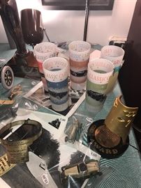 Vintage Classic Car Glasses ~ Sales Award Presented To Bailey Motor Car Company From Ford Motor Car Company 1937