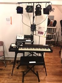 MBT F416 Four Channel Foot Controller Four MBT Stage Lights And Stand