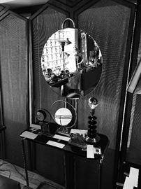 American Art Deco Console Table With Mirror By Wolfgang Hoffmann For Howell Company