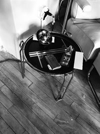 1930's Art Deco Donald Dohner Westinghouse Micarta Tray On Chrome Stand