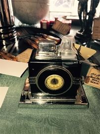 Art Deco Ronson Touch Tip Lighter With Clock