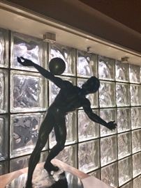 Several Bronze Athlete Statues